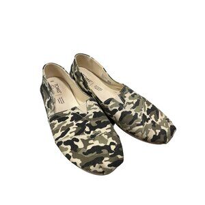Toms Women's Camo Canvas Slip-On Shoes Size 9 W